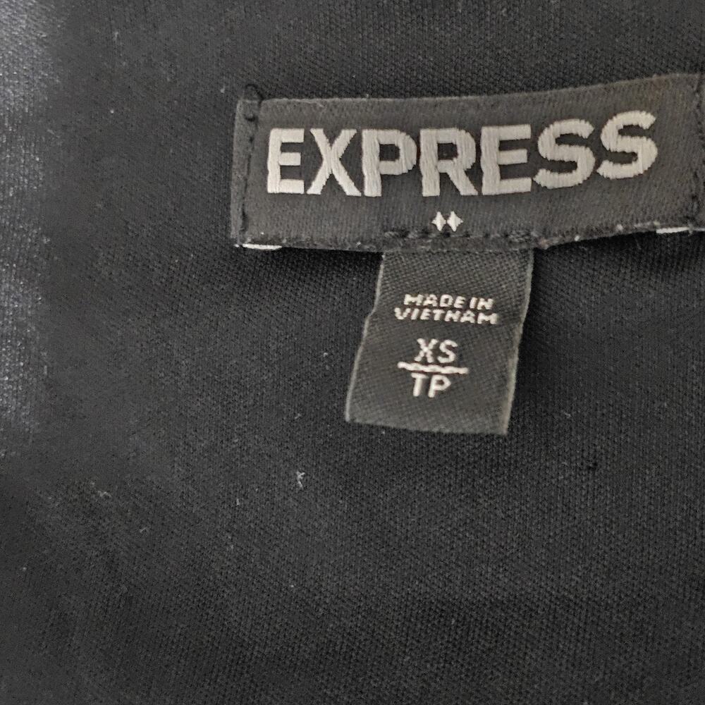 Express Chiffon Short ROMPER Sheer Long Sleeves Black Size XS - Picture 9 of 13